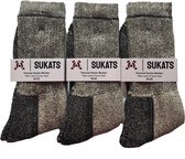 Sukats® 3 Paar Thermo Werksokken - Thermo Werk - Maat 39-42 - Werksokken