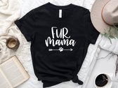 Lykke Dog lovers - Fur mama t-shirt zwart katoen