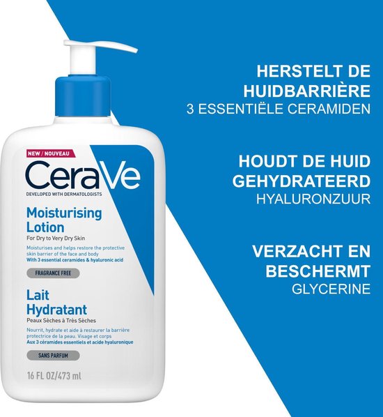 CeraVe Hydraterende Melk - voor Normale tot Droge Huid - 473ml - CeraVe