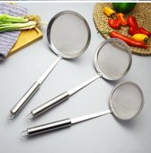 BOTC vergiet met handvat - 3 stuks RVS RVS keuken vergieten/zeef-Keukengerei zeef - Lange handvat - RVS Zliever