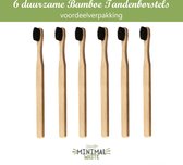 Volwassen bamboe tandenborstels - 6 stuks