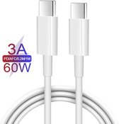 USB C Kabel voor Samsung - 1M - Snellaadfunctie - 100W - Super Fast Charge - Geschikt voor USB-C Stekker Adapter Oplader - Macbook Pro - iPad Pro 12.9 - iPad Pro 11