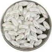 0801-08314 Parels ovaal wit 4x8 mm
