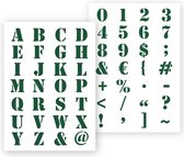 QBIX Lettersjabloon Industrieel - A4 Formaat - Letterhoogte 3 cm