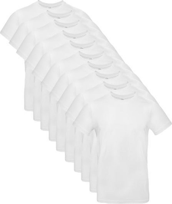 10 stuks B&C T-shirt - E190 - Ronde hals - Wit