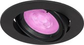 White & Color GU10 LED Inbouwspot Barcelona Zwart Rond