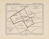 Historische kaart, plattegrond van gemeente Westwoud in Noord Holland uit 1867 door Kuyper van Kaartcadeau.com