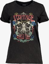 TwoDay dames T-shirt met print - Zwart - Maat XL