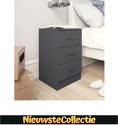 luxe nachtkastjes set van 2 grijs - nachtkastje - 2 stuks - slaapkamer - industrieel - modern - meubels - Nieuwste Collectie