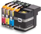 Print-Equipment Inkt cartridges / Alternatief voordeel pakket Brother LC-12E XXL zwart, rood, geel, blauw | Brother MFC-J 6925 DW