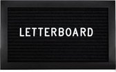 Letterbord 25 x 15 cm letters, symbolen en smileys ophangvoorziening
