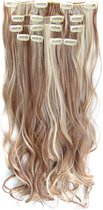 Clip in hairextensions 7 set wavy bruin / blond - P12/613