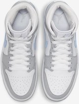 Nike Air Jordan 1 Mid, White/Aluminum-Wolf Grey, BQ6472 105, EUR 40.5