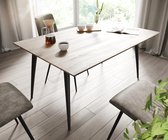 Eettafel  Adesso eiken look 140x90 zwitserse rand 4-poot zwart