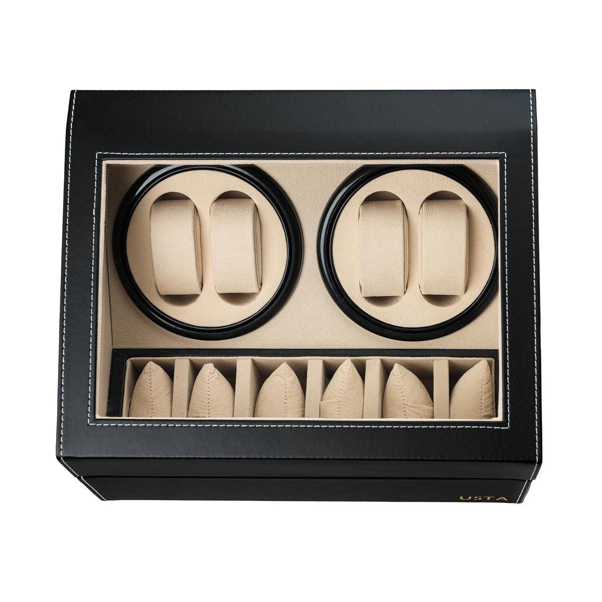 Luxe Automatische Horloge Winder Voor 2 3 4 6 9 12 Horloges LED Verlichting Horloge Doos Met Stille Motor Opbergvitrine Voor Mannen En Vrouwen (Size : 12 0