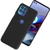 Motorola Moto G100 hoesje - MobyDefend TPU Gelcase - Mat Zwart - GSM Hoesje - Telefoonhoesje Geschikt Voor Motorola Moto G100