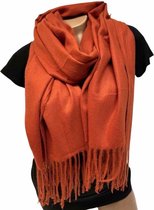 Warme Sjaal - Terracotta - Roestbruin/Oranje - 180 x 78 cm (823319#)