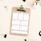 Clipboard weekplanner - A5 -  45 pagina's