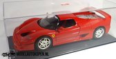 Ferrari F50 Hardtop (Rood) (25 cm) + Showcase 1/18 Bburago - Modelauto - Schaalmodel - Model auto - Miniatuurautos - Miniatuur auto