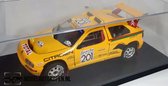 Citroen 1992 (Geel) (22cm) + Showcase 1:18 Solido Racing Collection - Modelauto - Schaalmodel - Model auto - Miniatuurautos - Miniatuur auto