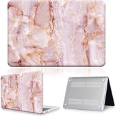 Macbook Case Cover Hoes voor Macbook Pro 13 inch 2020 A2289 - A2251 - A2338 M1 - A1706 -A1708 -A1989 - Marmer Pink