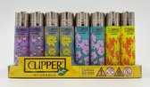 Clipper aansteker Classic  -Thema 'World Flowers' - 4 stuks - vuursteen aansteker - Flint
