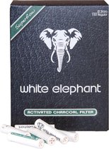 White Elephant - Activated Charcoal Filter - actief koolfilter - 9mm - 150stuks