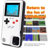 Telefoonhoesjes iPhone 11 hoesje | Retro games | 36 spellen | Kleurendisplay | Wit/Zwart | Geschikt voor spelen van 36 verschillende retro games
