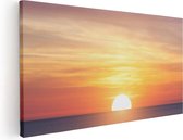 Artaza Canvas Schilderij Zonsondergang Op De Zee - 120x60 - Groot - Foto Op Canvas - Canvas Print