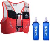 AONIJIE -  WINDRUNNER marathonvest - 5L - Inclusief 2 soft flask waterflessen - Drinkrugzak - Rugzak voor Hiken - Hardlopen - Wandelen - Zwart - Wielrennen - zoals Camelbak