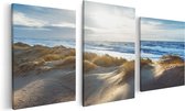Artaza - Triptyque de peinture sur toile - Dunes et mer - 120x60 - Photo sur toile - Impression sur toile