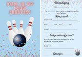 Uitnodiging kinderfeestje | 20 stuks | uitnodigingskaarten |  uitnodiging verjaardag | uitnodiging feest | uitnodiging kinderfeestje bowlen | uitnodiging kinderfeestje jongen | uitnodiging kinderfeestje meisje | uitnodiging feestje