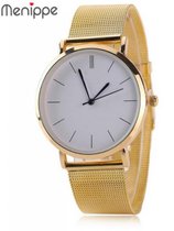 Menippe Horloge - Goud/Wit