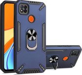 Voor Xiaomi Redmi 9C PC + TPU-beschermhoes met 360 graden draaibare ringhouder (koningsblauw)