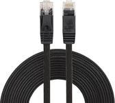 By Qubix internetkabel - 5 meter - cat 6 - Ultra dunne Flat Ethernet kabel - Netwerkkabel (1000Mbps) - Zwart - UTP kabel - RJ45 - UTP kabel