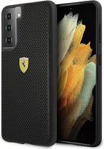 Ferrari Perforated Back Case - Geschikt voor Samsung Galaxy S21 - Zwart