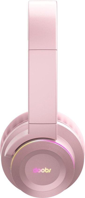 Koptelefoon voor kinderen en tieners | B9 |draadloos | bluetooth | touch  |roze | led... | bol.com