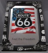 spiegel ROUTE 66 'Feel The Freedom' 22cm x 32cm