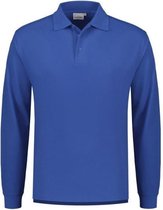 Santino Matt Polo-shirt lange mouwen - Blauw - L