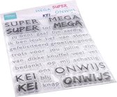 Marianne Design Clear stamp - NL - Super mega kei onwijs