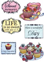 Marianne Design Clear stamp - Tea and Cupcakes