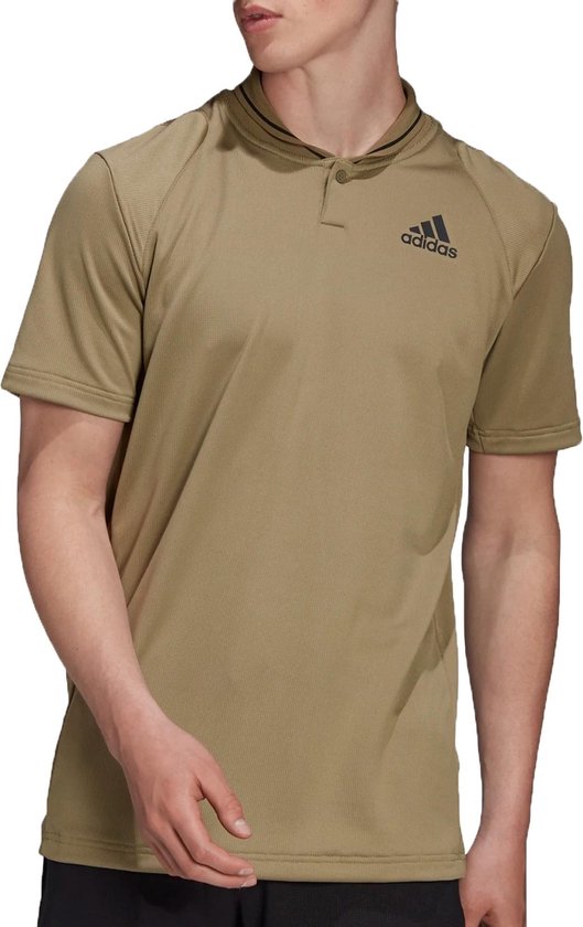 adidas adidas Club Rib Polo Sportpolo - Maat L - Mannen - olijfgroen |  bol.com
