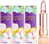 GLAMFOX Witch Flower Lip Glow Lipstick - 24 Karaat Goudkorrels Lippenstift met 100% Echte Heksen Bloem - Lip Plumper - Lipverzorging - 3 Stuks