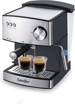 Sonifer Koffiezetapparaat | Melkopschuimer | Keuken apparatuur | Elektrische werking | Cappuccino Maker | Zwart/Zilver