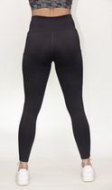 Barzillas performance sportlegging - Legging dames - High waist - Dry fit - 4way stretch - Fashion - Dark grey - Side pockets - Size S