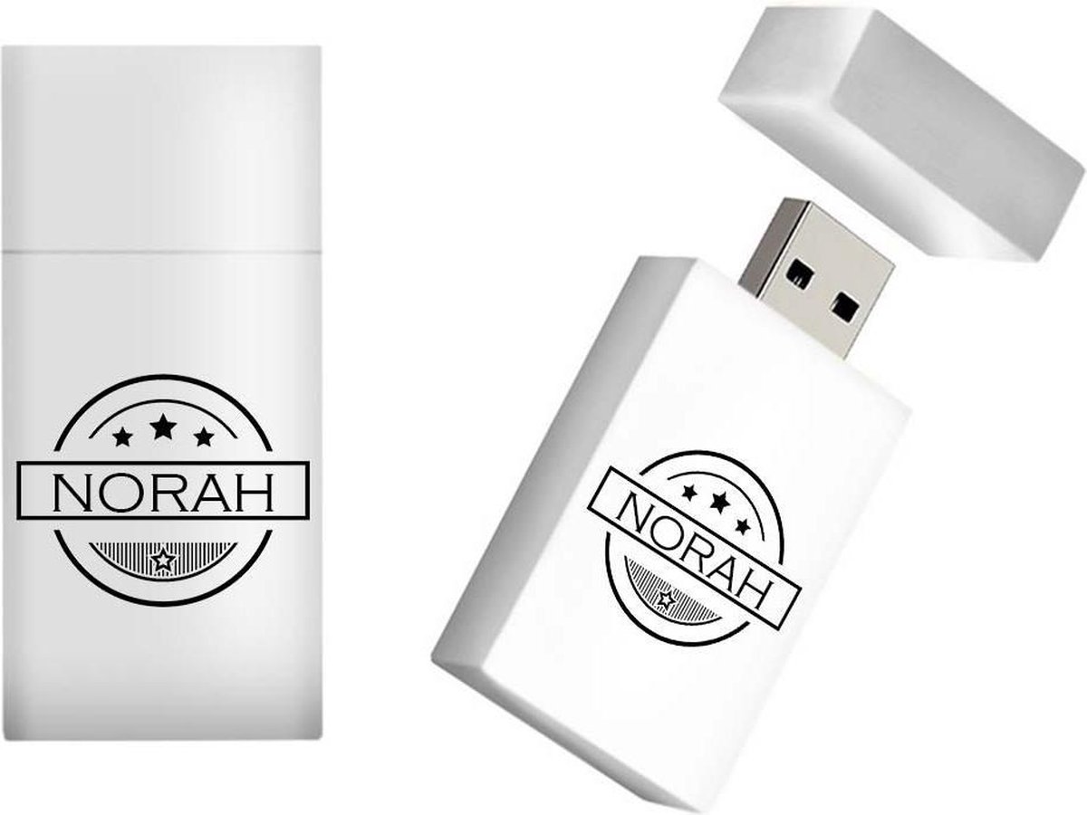 NORAH naam kado verjaardagscadeau cadeau usb stick 16GB - naam cadeau, gefeliciteerd cadeau