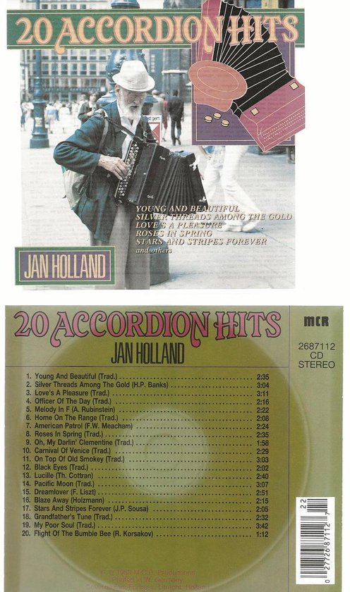 JAN HOLLAND - 20 ACCORDEON HITS