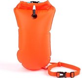 WiseGoods Luxe Strandtas - Opblaasbaar - Zwemtas - Waterdichte Tas - Zwemboei - 44x16 CM - Oranje