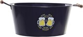 Kubus DKD Home Decor Cold Beer Geel Hout Metaal Marineblauw (51 x 30 x 18.5 cm)