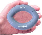 2 STUKS MAXSOINS MXO-009898 Siliconen Vinger Oefening Grip Apparaat Olijfvorm Revalidatie Vingerknuifapparaat, Specificatie: 60LB (Grijs)